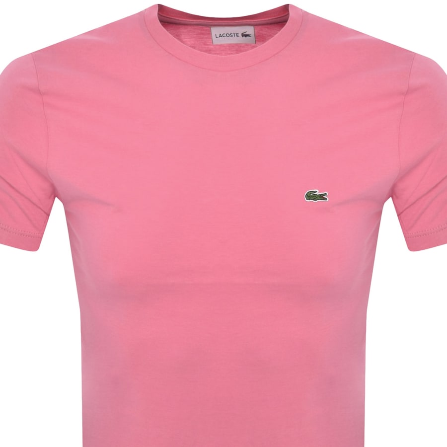 Pink lacoste t shirt discount